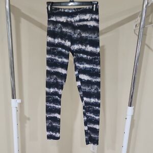 Balance Collection Black and White Striped Leggings